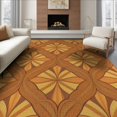 thumbnail image 1 of ODIKA 8'x10' Washable Area Rug Durable, Non-Slip Orange Tone Contemporary Balanced Abstract Expressionist Mid for Living Room, Under Sectional, Family, 1 of 7