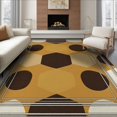 thumbnail image 1 of ODIKA 8'x10' Washable Area Rug Durable, Non-Slip Patchwork Bordered Mosaic Field Abstract Inspired Spotted Tricolor Refined for Living Room, Under Sectional, Family, 1 of 7