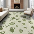 thumbnail image 1 of ODIKA 8'x10' Washable Area Rug Durable, Non-Slip Print Scattered Footprint Patterned Tossed Bone Motif Border for Living Room, Under Sectional, Family, 1 of 7