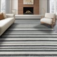 thumbnail image 1 of ODIKA 8'x10' Washable Area Rug Durable, Non-Slip Striped Welcome Door Doormat Alternating Band Stripe for Living Room, Under Sectional, Family, 1 of 7