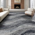 thumbnail image 1 of ODIKA 8'x10' Washable Area Rug Durable, Non-Slip Watercolor Modern Brushstroke Design With Flowing Wavy Motif Abstract Dynamic for Living Room, Under Sectional, Family, 1 of 7
