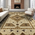 thumbnail image 1 of ODIKA 8'x10' Washable Area Rug Farmhouse Patchwork Layout Spotted Abstract Inspired Bordered Cow Flowing for Dining Room, Large Office, Lounge, Non-Slip Chair-Friendly Mat, 1 of 7
