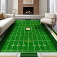 thumbnail image 1 of ODIKA 8'x10' Washable Area Rug Field Football Motif Retro Gridiron Lines Numbered Theme for King Size Bedroom Under Bed, Master Suite, Non-Shedding, Easy Care, 1 of 7