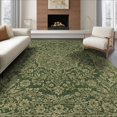 thumbnail image 1 of ODIKA 8'x10' Washable Area Rug Floral Medallion With Distressed Scroll Border Accents Vintage Flowing Dynamic for King Size Bedroom Under Bed, Master Suite, Non-Shedding, Easy Care, 1 of 7