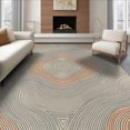 thumbnail image 1 of ODIKA 8'x10' Washable Area Rug Flowing Earthy Ripples Map Wavy Elevation Topographic Abstract Refined for King Size Bedroom Under Bed, Master Suite, Non-Shedding, Easy Care, 1 of 7