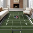 thumbnail image 1 of ODIKA 8'x10' Washable Area Rug Football Endzone Numbered Grid Pitch Stripe Footaball Doormat for Living Room, Under Sectional, Family , Durable, Non-Slip, 1 of 7