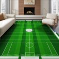 thumbnail image 1 of ODIKA 8'x10' Washable Area Rug Football Field Sport Theme With Yard Line Stripes And Goal Marks for Living Room, Under Sectional, Family , Durable, Non-Slip, 1 of 7