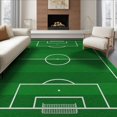 thumbnail image 1 of ODIKA 8'x10' Washable Area Rug Football Pitch Featuring Penalty Areas Net Durable Field Interactive for King Size Bedroom Under Bed, Master Suite, Non-Shedding, Easy Care, 1 of 7