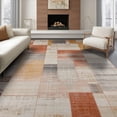 thumbnail image 1 of ODIKA 8'x10' Washable Area Rug Geometric Abstract Contemporary Distressed Motif Weathered Assorted for Dining Room, Large Office, Lounge, Non-Slip Chair-Friendly Mat, 1 of 7