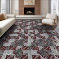 thumbnail image 1 of ODIKA 8'x10' Washable Area Rug Geometric Directional Blocks Repeating Motifs Contemporary Abstract for Living Room, Under Sectional, Family , Durable, Non-Slip, 1 of 7