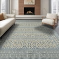 thumbnail image 1 of ODIKA 8'x10' Washable Area Rug Geometric Inspired Trellis With Boho Diamond Lattice Accents for Living Room, Under Sectional, Family , Durable, Non-Slip, 1 of 7