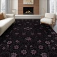 thumbnail image 1 of ODIKA 8'x10' Washable Area Rug Gothic Pointed Pink Motif Ornate Detail Purple Flower Vinyl Witchy for Dining Room, Large Office, Lounge, Non-Slip Chair-Friendly Mat, 1 of 7