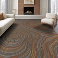 thumbnail image 1 of ODIKA 8'x10' Washable Area Rug Grain Rustic Nature With Earthy Annual Rings Tree Stump Wood Playful Expressive for Living Room, Under Sectional, Family , Durable, Non-Slip, 1 of 7