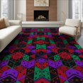 thumbnail image 1 of ODIKA 8'x10' Washable Area Rug Graphic Funky Aesthetic Streetwear Men Cartoon Anime Alt Dice Playful Expressive for Living Room, Under Sectional, Family , Durable, Non-Slip, 1 of 7