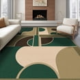 thumbnail image 1 of ODIKA 8'x10' Washable Area Rug Green Beige Geometric Abstract Modern Art Style with Bold Shapes for King Size Bedroom Under Bed, Master Suite, Non-Shedding, Easy Care, 1 of 7