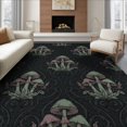 thumbnail image 1 of ODIKA 8'x10' Washable Area Rug Halloween Witchy Academia Intertwining Motifs Moody Gothic for Dining Room, Large Office, Lounge, Non-Slip Chair-Friendly Mat, 1 of 7