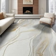 thumbnail image 1 of ODIKA 8'x10' Washable Area Rug Ivory Abstract Cream Swirl Fluffy Contemporary Neutral Tones for Dining Room, Large Office, Lounge, Non-Slip Chair-Friendly Mat, 1 of 7