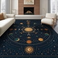 thumbnail image 1 of ODIKA 8'x10' Washable Area Rug Large Explorer Galaxy Themed Covering Motifs Planetary Planets for Living Room, Under Sectional, Family Room , Durable, Non-Slip, 1 of 7