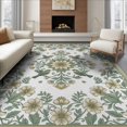 thumbnail image 1 of ODIKA 8'x10' Washable Area Rug Long Perched Sage Symmetrical Bathroom Extra Bathmat Bathroon for King Size Bedroom Under Bed, Master Suite, Non-Shedding, Easy Care, 1 of 7