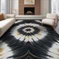 thumbnail image 1 of ODIKA 8'x10' Washable Area Rug Marbled Abstract Swirling Contemporary Smalltan for Dining Room, Large Office, Lounge, Non-Slip Chair-Friendly Mat, 1 of 7