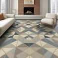 thumbnail image 1 of ODIKA 8'x10' Washable Area Rug Modern Geometric Inspired With Farmhouse Gold Lines Abstract Flowing Dynamic for Living Room, Under Sectional, Family , Durable, Non-Slip, 1 of 7