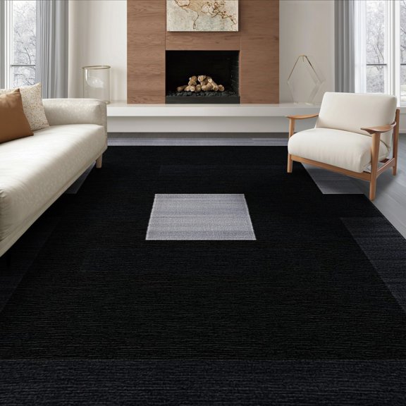ODIKA 8'x10' Washable Area Rug Non-Shedding, Easy Care, Alfombras Minimalist Para Solid Subtle Interlocking Habitacion for King Size Bedroom Under Bed, Master Suite