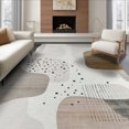 thumbnail image 1 of ODIKA 8'x10' Washable Area Rug Non-Shedding, Easy Care, Beige Abstract Boho Brushstroke Minimalist Speckled An Under for King Size Bedroom Bed, Master Suite, 1 of 7