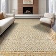 thumbnail image 1 of ODIKA 8'x10' Washable Area Rug Non-Shedding, Easy Care, Cow Spotted Bold Patchwork Block Motif Border Abstract Inspired for King Size Bedroom Under Bed, Master Suite, 1 of 7