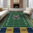 thumbnail image 1 of ODIKA 8'x10' Washable Area Rug Non-Shedding, Easy Care, Endzones Soccer Hockey Shaped Artificial Football Markings Field Playful for King Size Bedroom Under Bed, Master Suite, 1 of 7