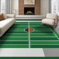 thumbnail image 1 of ODIKA 8'x10' Washable Area Rug Non-Shedding, Easy Care, Football Athletic Door Field Hash Details Bold Stripe Doormat for King Size Bedroom Under Bed, Master Suite, 1 of 7