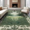 thumbnail image 1 of ODIKA 8'x10' Washable Area Rug Non-Shedding, Easy Care, Forest Botanical Vine Border Hardwood Long Farmhouse Watercolor Refined for King Size Bedroom Under Bed, Master Suite, 1 of 7
