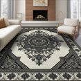 thumbnail image 1 of ODIKA 8'x10' Washable Area Rug Non-Shedding, Easy Care, Foyer Center Boho Symmetrical Motif Decorative Entryway Beige for King Size Bedroom Under Bed, Master Suite, 1 of 7