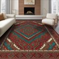thumbnail image 1 of ODIKA 8'x10' Washable Area Rug Non-Shedding, Easy Care, Geometric Boho Design With Central Medallion And Decorative Framework for King Size Bedroom Under Bed, Master Suite, 1 of 7