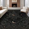 thumbnail image 1 of ODIKA 8'x10' Washable Area Rug Non-Shedding, Easy Care, Gothic Border Intertwined Serpents Esoteric Mysticism Halloween for King Size Bedroom Under Bed, Master Suite, 1 of 7
