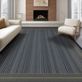 thumbnail image 1 of ODIKA 8'x10' Washable Area Rug Non-Shedding, Easy Care, Herringbone Bordered Zigzag Geometric Symmetry Shaggy Patterned for King Size Bedroom Under Bed, Master Suite, 1 of 7