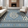 thumbnail image 1 of ODIKA 8'x10' Washable Area Rug Non-Shedding, Easy Care, Interlocking Trellis Skid Hallway Grey Checkered Boho Geometric Playful for King Size Bedroom Under Bed, Master Suite, 1 of 7