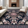 thumbnail image 1 of ODIKA 8'x10' Washable Area Rug Non-Shedding, Easy Care, Japanese Plum Asian Inspired Dusty Pink Cherry Tufted Chinese for King Size Bedroom Under Bed, Master Suite, 1 of 7