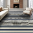 thumbnail image 1 of ODIKA 8'x10' Washable Area Rug Non-Shedding, Easy Care, Layering Striped Plaid Checks Farmhouse Rectangular Felpudo Gingham for King Size Bedroom Under Bed, Master Suite, 1 of 7