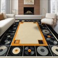 thumbnail image 1 of ODIKA 8'x10' Washable Area Rug Non-Shedding, Easy Care, Personalized Album Cover Retro Vinyl Record Movie Theater for King Size Bedroom Under Bed, Master Suite, 1 of 7