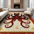 thumbnail image 1 of ODIKA 8'x10' Washable Area Rug Non-Shedding, Easy Care, Pixel Cat Octopus Cartoon Design With Vintage Game Color Blocks for King Size Bedroom Under Bed, Master Suite, 1 of 7