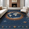thumbnail image 1 of ODIKA 8'x10' Washable Area Rug Non-Shedding, Easy Care, Round Map Planetary Galaxy Circle Continent Circles for King Size Bedroom Under Bed, Master Suite, 1 of 7