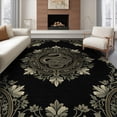 thumbnail image 1 of ODIKA 8'x10' Washable Area Rug Non-Shedding, Easy Care, Snake Covering Coiled Motif Symmetrical Border Ornamental Forest for King Size Bedroom Under Bed, Master Suite, 1 of 7