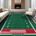 thumbnail image 1 of ODIKA 8'x10' Washable Area Rug Non-Shedding, Easy Care, Sport With Yard Lines And Bold Endzone Stripes Football Field Refined Structured for King Size Bedroom Under Bed, Master Suite, 1 of 7
