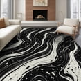 thumbnail image 1 of ODIKA 8'x10' Washable Area Rug Non-Shedding, Easy Care, Spotted Bold Abstract Marbled Motif Inspired Patchwork Cow Snack Refined for King Size Bedroom Under Bed, Master Suite, 1 of 7
