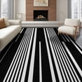 thumbnail image 1 of ODIKA 8'x10' Washable Area Rug Non-Shedding, Easy Care, Stripe Balanced Front Decorative Crisp Even Width Band Striped for King Size Bedroom Under Bed, Master Suite, 1 of 7