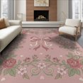 thumbnail image 1 of ODIKA Symmetrical Bow Center Miniature Hearts Looping Ribbon Composition for Dining Room, Large Office, Lounge, Non-Slip Chair-Friendly, 1 of 7