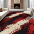 thumbnail image 1 of ODIKA 8'x10' Washable Area Rug Non-Slip Chair-Friendly Mat Bathroom Vintage Contemporary Abstract Bold Sweeping Top Stairs for Dining Room, Large Office, Lounge, 1 of 7