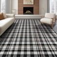 thumbnail image 1 of ODIKA 8'x10' Washable Area Rug Non-Slip Chair-Friendly Mat Checkered Under Farmhouse Tartan Gingham Doormat Layering Plaid Flowing Dynamic for Dining Room, Large Office, Lounge, 1 of 7