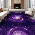 thumbnail image 1 of ODIKA 8'x10' Washable Area Rug Non-Slip Chair-Friendly Mat Cosmic Galaxy Swirl Abstract Nebula Stardust Constellation Purple Starry for Dining Room, Large Office, Lounge, 1 of 7