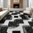 thumbnail image 1 of ODIKA 8'x10' Washable Area Rug Non-Slip Chair-Friendly Mat Cow Print Bold Contrasting Scattered Motif Decorative Pick Farm for Dining Room, Large Office, Lounge, 1 of 7